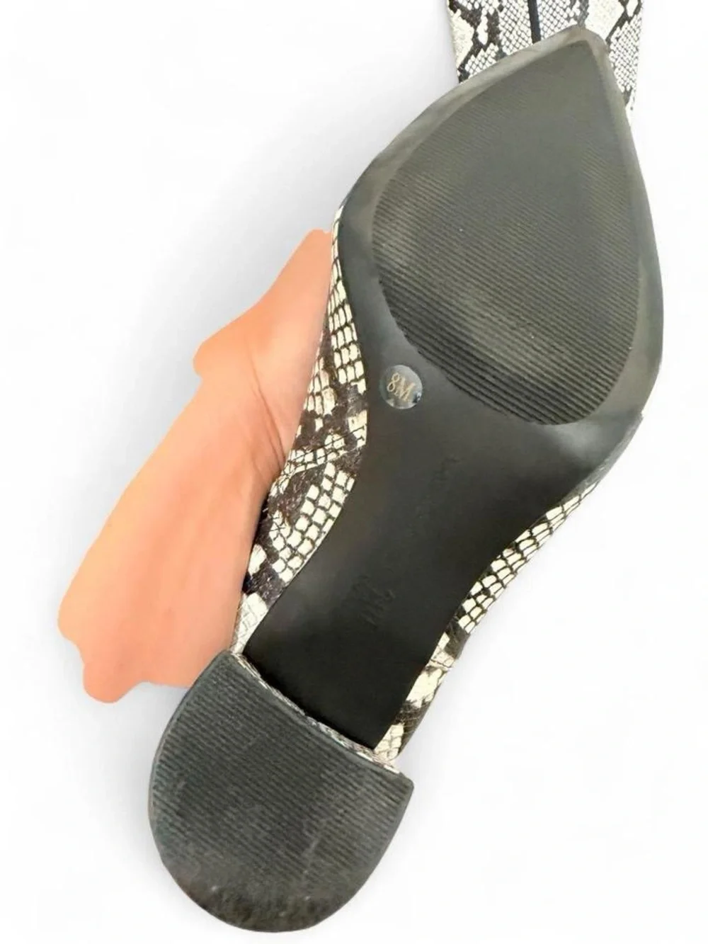 INC International Concepts Black & Cream Snake-Print Over-the-Knee Boots